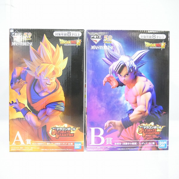 実際に弊社で買取させて頂いた一番くじ ドラゴンボール ULTIMATE VARIATION A賞 ぼくらの悟空NO.1 超サイヤ人孫悟空/B賞 身勝手の極意 フィギュア 2点セットの画像 0枚目
