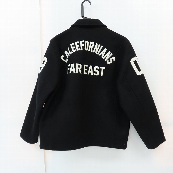 実際に弊社で買取させて頂いたCALEE/キャリー ジップアップメルトンジャケット ブラック/Lの画像 1枚目