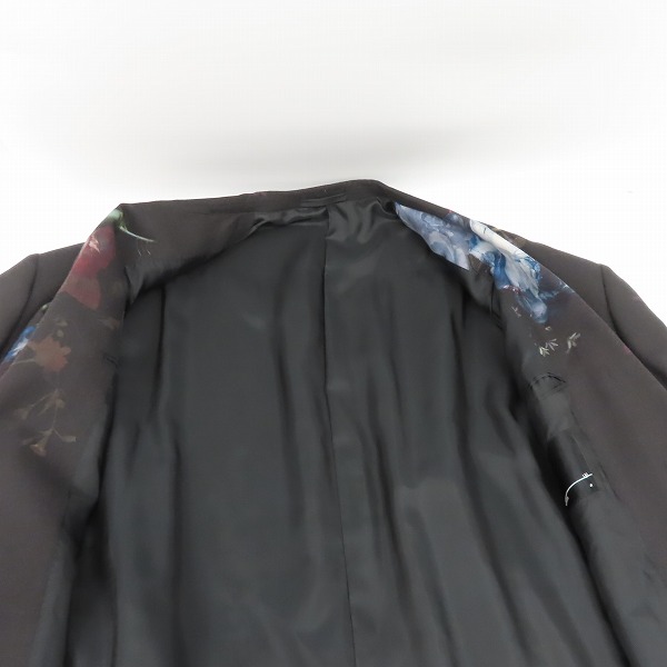 実際に弊社で買取させて頂いたLAD MUSICIAN/ラッドミュージシャン 19AW 花柄/フラワー プリント ウールギャバジン ロングジャケット 2219-317/44の画像 7枚目