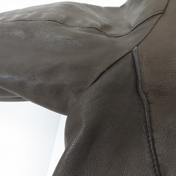 実際に弊社で買取させて頂いたHUGO BOSS/ヒューゴボス ラムレザー ジャケット 40Rの画像 7枚目