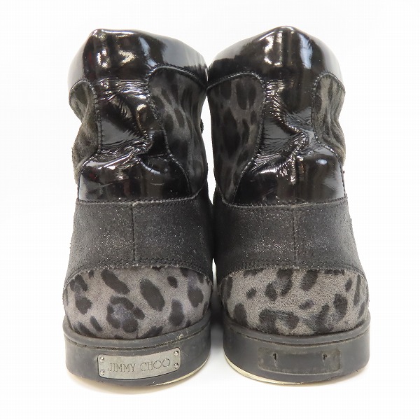 実際に弊社で買取させて頂いたJIMMY CHOO/ジミーチュウ レオパード柄 ハイカットスニーカー/40.5の画像 1枚目