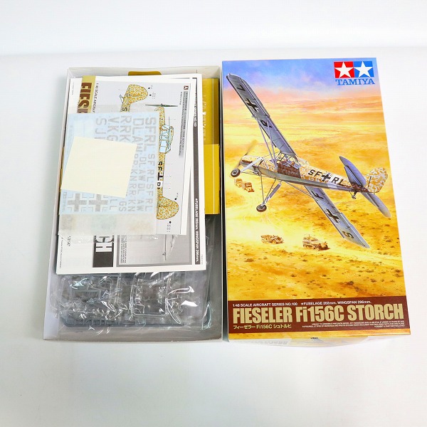 実際に弊社で買取させて頂いた【未組立】TAMIYA/タミヤ 1/48 FIESELER Fi156C STORCH フィーゼラー シュトルヒ プラモデルの画像 1枚目