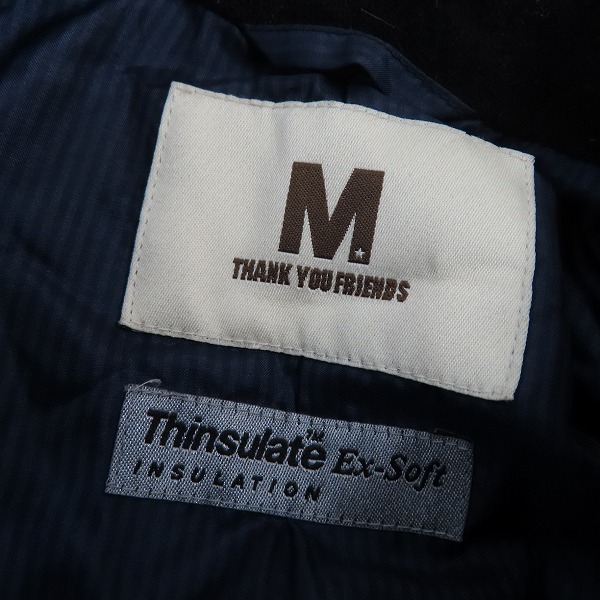 実際に弊社で買取させて頂いたM/エム THANK YOU FRIENDS レザー切替 ジャケット/Sの画像 2枚目