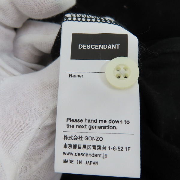 実際に弊社で買取させて頂いたDESCENDANT/ディセンダント クジラロゴ 長袖 ポロシャツ カットソー/2の画像 4枚目