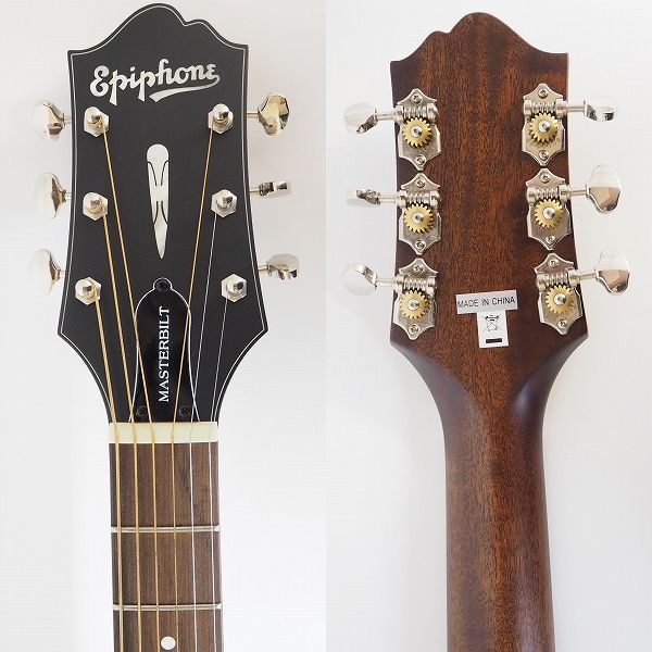 実際に弊社で買取させて頂いた★Epiphone/エピフォン MASTERBILT DR-400 MCE NAS エレアコ/アコースティックギター/アコギ ソフトケース付の画像 2枚目