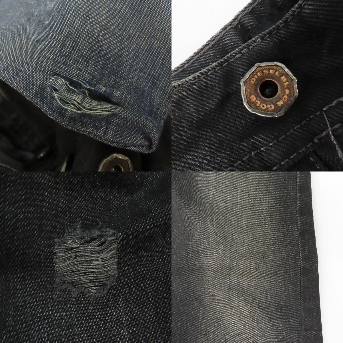 実際に弊社で買取させて頂いた【難有り】DIESEL BLACK GOLD/ディーゼルブラックゴールド ボタンフライ デニムパンツ W28の画像 9枚目