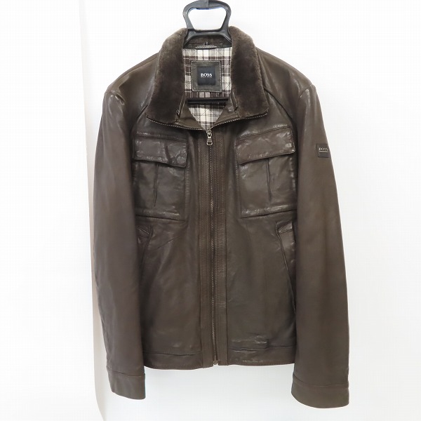 実際に弊社で買取させて頂いたHUGO BOSS/ヒューゴボス ラムレザー ジャケット 40R