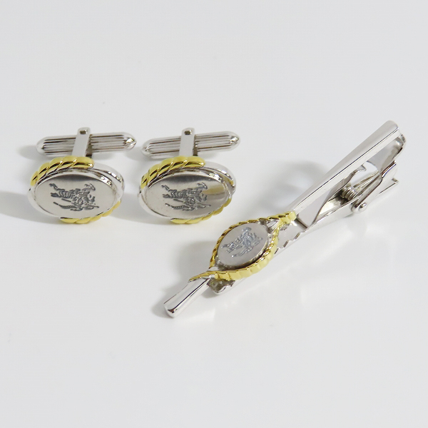 実際に弊社で買取させて頂いたBurberrys/バーバリーズ カフス ネクタイピン 3点セット