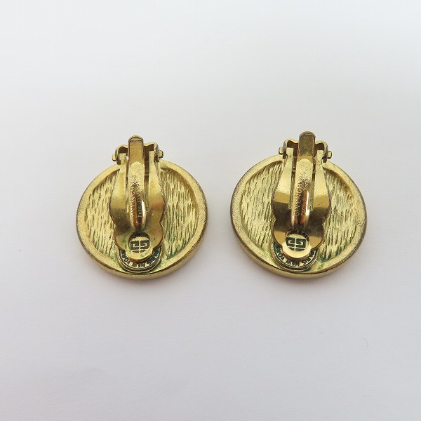 実際に弊社で買取させて頂いたGIVENCHY/ジバンシイ ロゴ入り イヤリング ゴールドカラーの画像 1枚目