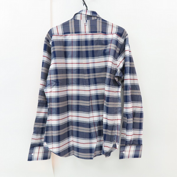 実際に弊社で買取させて頂いた【未使用】BLACK FLEECE by Brooks Brothers/ブラックフリース ブルックスブラザーズ チェック柄 プリーツ シャツ BB4 の画像 1枚目