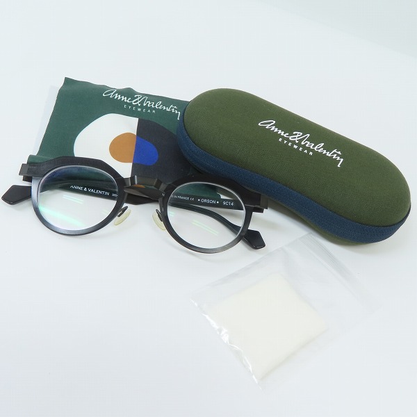 実際に弊社で買取させて頂いたANNE＆VALENTIN/アンバレンタイン FOLD/フォールド Mod.ORSON/オルソン ラウンド型 度入り眼鏡/アイウェア/メガネフレーム 9C14の画像 7枚目