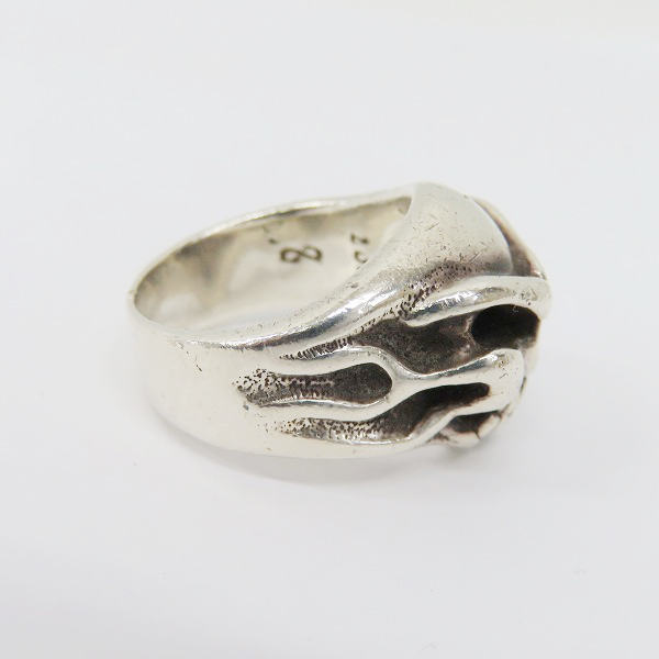 実際に弊社で買取させて頂いたTRAVIS WALKER/トラヴィスワーカー FULL THROTTLE RING スカル リング 15.5-17.5号の画像 4枚目