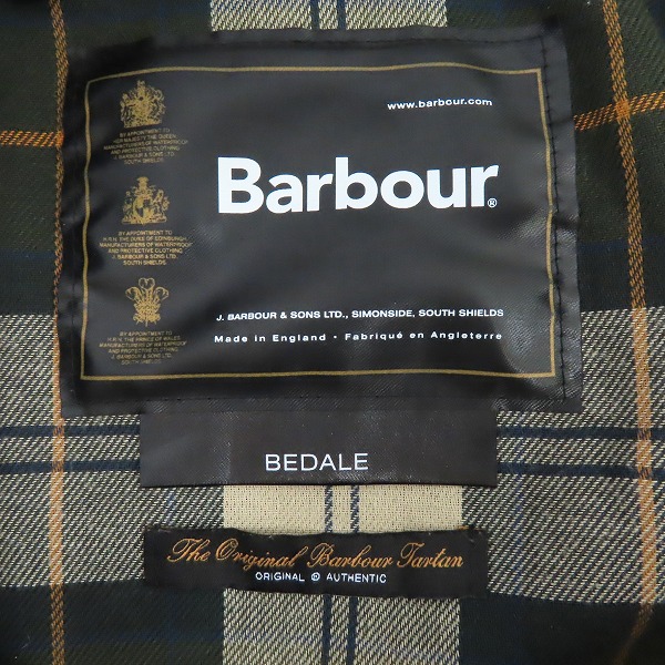 実際に弊社で買取させて頂いたBarbour/バブアー BEDALE JACKET ビデイルジャケット 1902066/38 の画像 3枚目