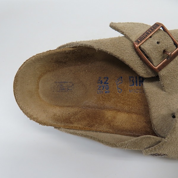 実際に弊社で買取させて頂いたBIRKENSTOCK/ビルケンシュトック BOSTON BS/ボストン サンダル スウェード 0560771/42の画像 4枚目