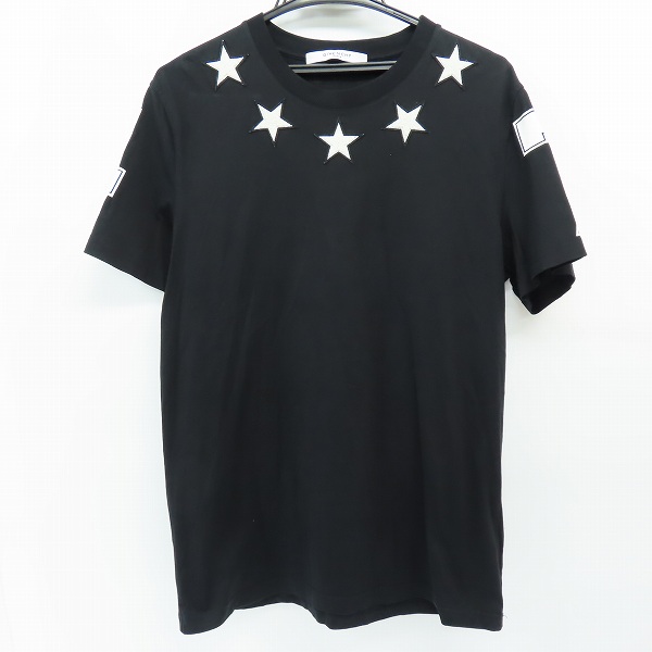 実際に弊社で買取させて頂いたGIVENCHY/ジバンシィ 17SS スターデザイン ナンバリング半袖Tシャツ ブラック 17S 7200 651/M