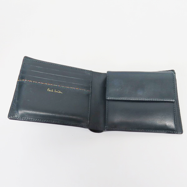 実際に弊社で買取させて頂いたPaul Smith/ポールスミス マーケトリーストライプラビット 二つ折り財布 ショートウォレット の画像 3枚目