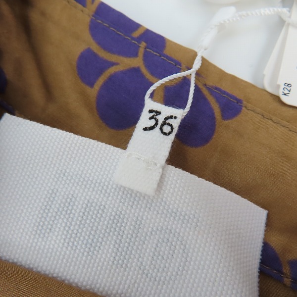 実際に弊社で買取させて頂いた【未使用】MM6 Maison margiela/マルタンマルジェラ 19SS シルク総柄ロングシャツワンピース S32CU0033 36の画像 3枚目