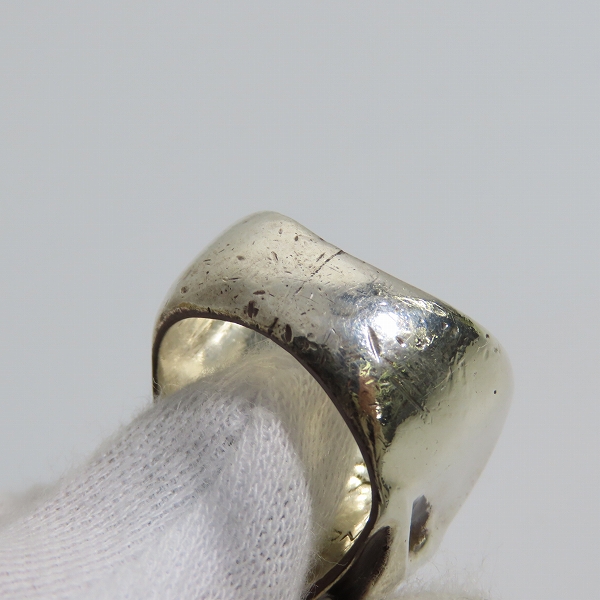 実際に弊社で買取させて頂いた【ギャラ付き】CRAZY PIG/クレイジーピッグ 365個限定 キース スカルリング 12.5-14.5号の画像 6枚目