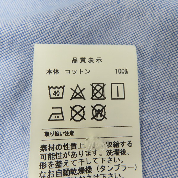 実際に弊社で買取させて頂いたDESCENDANT/ディセンダント 長袖 ボタンシャツ 胸刺繍 /1の画像 6枚目