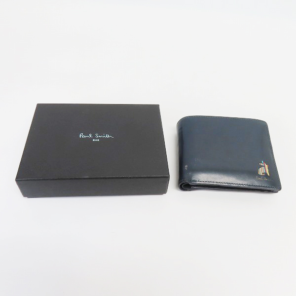 実際に弊社で買取させて頂いたPaul Smith/ポールスミス マーケトリーストライプラビット 二つ折り財布 ショートウォレット の画像 8枚目