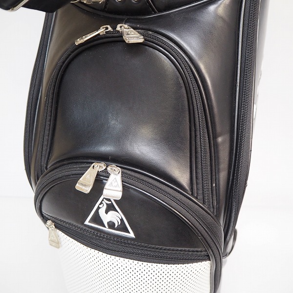 実際に弊社で買取させて頂いたle coq sportif/ルコック スポルティフ XQQ1196GP 6分割キャディバッグ ブラック の画像 6枚目