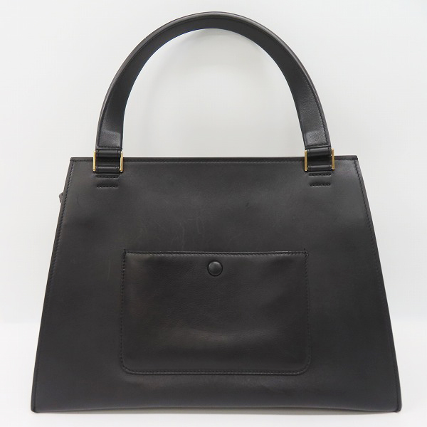実際に弊社で買取させて頂いたCELINE/セリーヌ EDGE/エッジ  レザーハンドバッグ ベージュ×ブラックの画像 1枚目