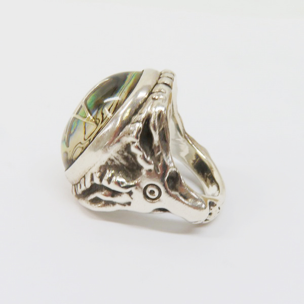 実際に弊社で買取させて頂いた【カスタム】ALEX STREETER/アレックスストリーター エンジェルハートリング アバロンシェルwアクアマリン 17号の画像 2枚目