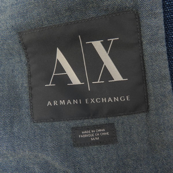 実際に弊社で買取させて頂いたARMANI EXCHANGE/アルマーニエクスチェンジ デニム テーラードジャケット /Mの画像 2枚目