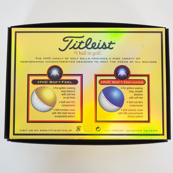実際に弊社で買取させて頂いた【未使用】Titleist/タイトリスト HVC SOFT FEEL ゴルフボール ホワイト 1ダースの画像 3枚目