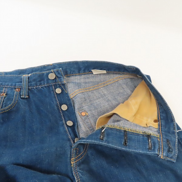 実際に弊社で買取させて頂いたSUGAR CANE/シュガーケーン 阿波蓼正藍 右綾 砂糖黍デニム ジーンズ SC40200/W34L34の画像 2枚目