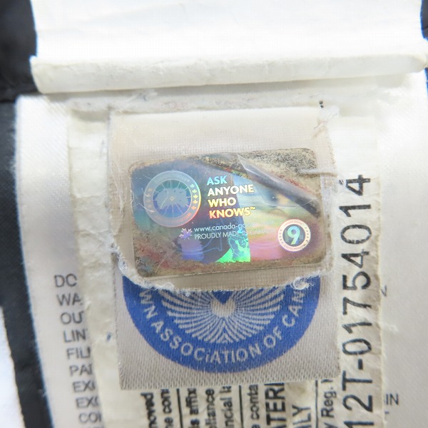 実際に弊社で買取させて頂いた【JPタグ】CANADA GOOSE/カナダグース B&Y ユナイテッドアローズ別注 LANGLEYラングレー ダウンコート 3346JM/XSの画像 5枚目