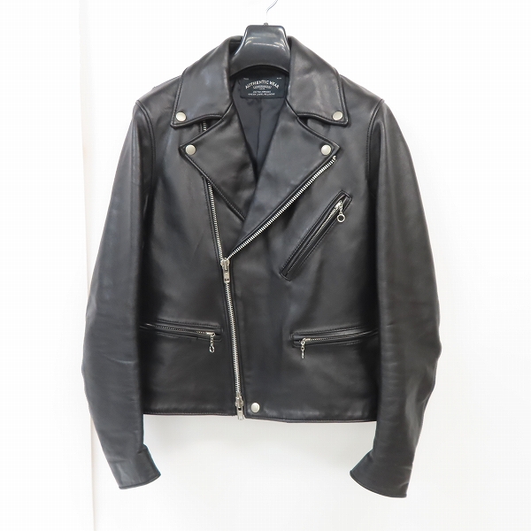 実際に弊社で買取させて頂いたUNITED ARROWS GREEN LABEL RELAXING/ユナイテッドアローズ 牛革 レザー ダブルライダースジャケット/S
