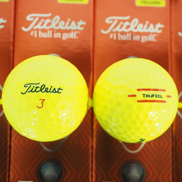 実際に弊社で買取させて頂いた【未使用】Titleist/タイトリスト TRUFEEL YELLOW ゴルフボール イエロー 1ダース の画像 1枚目