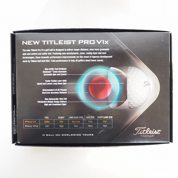 実際に弊社で買取させて頂いた【未使用】Titleist/タイトリスト PRO V1x ゴルフボール ホワイト 2ダースの画像 3枚目