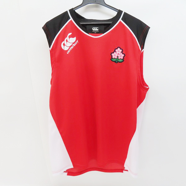 実際に弊社で買取させて頂いたCANTERBURY/カンタベリー ジャパンプラクティススリーブレスティ ノースリーブシャツ/R30005JH/4L