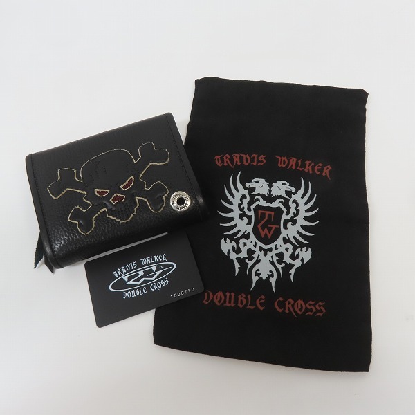 実際に弊社で買取させて頂いた【ギャラ付】TRAVIS WALKER/トラヴィスワーカー Small 3-Fold Wallet Skull&Bones スモール3フォールド レザー ウォレットの画像 9枚目