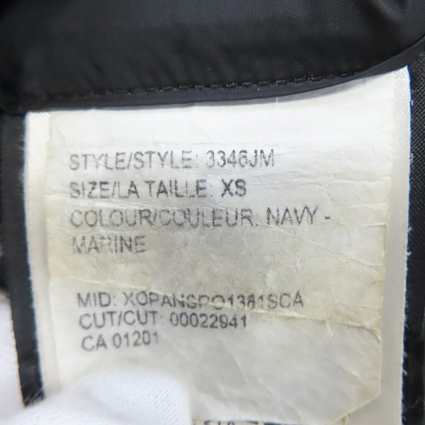 実際に弊社で買取させて頂いた【JPタグ】CANADA GOOSE/カナダグース B&Y ユナイテッドアローズ別注 LANGLEYラングレー ダウンコート 3346JM/XSの画像 4枚目