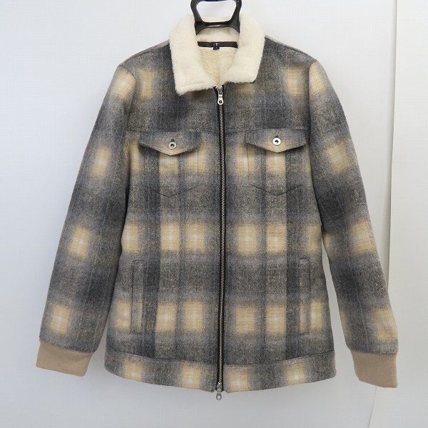 実際に弊社で買取させて頂いたNO ID./ノーアイディー ウール チェック 裏ボア ZIP Gジャン/ブルゾン 847006-538B/1
