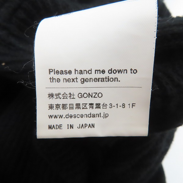 実際に弊社で買取させて頂いたDESCENDANT/ディセンダント ロゴ プルオーバーパーカー/1の画像 3枚目