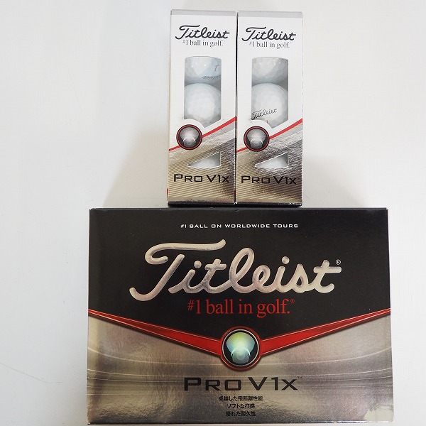 実際に弊社で買取させて頂いた【未使用/オウンネーム】TTitleist/タイトリスト PRO V1x ゴルフボール ホワイト 18個の画像 2枚目