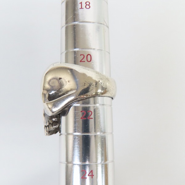 実際に弊社で買取させて頂いたCRAZY PIG DESIGNS/クレイジーピッグ スモール エビルスカル リング 20.5-22号の画像 8枚目