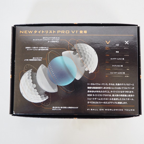 実際に弊社で買取させて頂いた【未使用/オウンネーム】TTitleist/タイトリスト PRO V1 ゴルフボール ホワイト 1ダース の画像 3枚目