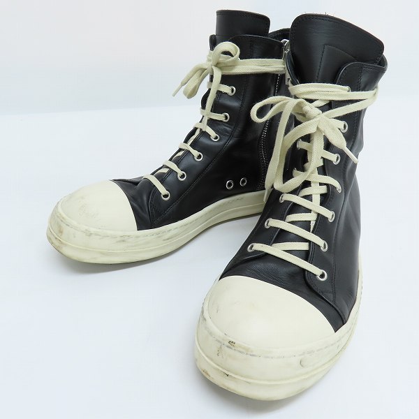 実際に弊社で買取させて頂いたRick Owens/リックオウエンス RAMONES ラモーンズ サイドジップ レザー スニーカー 43