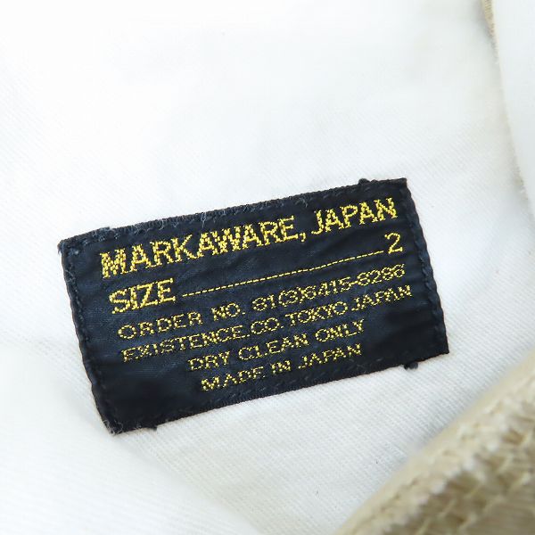 実際に弊社で買取させて頂いたMARKAWARE/マーカウェア ボタンフライ チノパンツ ASTD-10PT02C 2の画像 2枚目