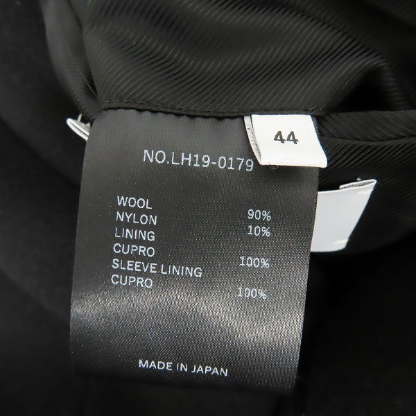 実際に弊社で買取させて頂いたLITHIUM HOMME/リチウムオム チェスターコート LH19-0179/44の画像 3枚目
