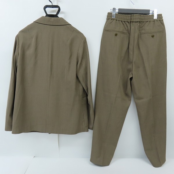 実際に弊社で買取させて頂いたTOMORROWLAND/トゥモローランド ウールレーヨンツイル ダブルブレステッド4Bジャケット セットアップ/Sの画像 1枚目