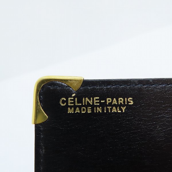 実際に弊社で買取させて頂いたCELINE/セリーヌ 馬車エンブレム レザーカードケース/名刺入れの画像 4枚目