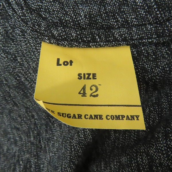 実際に弊社で買取させて頂いた【未使用】SUGAR CANE/シュガーケーン 9oz.BLACK COVERT WORK COAT ブラックコバート SC14373/42の画像 5枚目