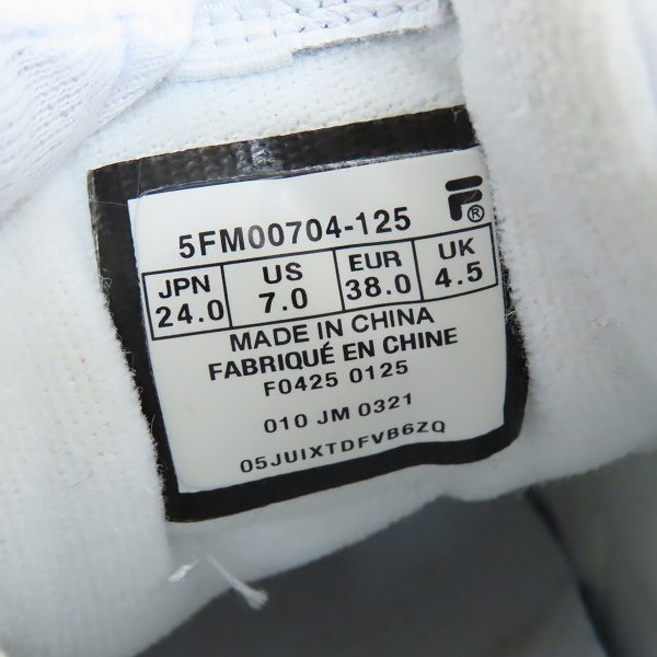 実際に弊社で買取させて頂いたFILA/フィラ ディスラプター 2 ウェッジ 厚底スニーカー 24.0の画像 5枚目