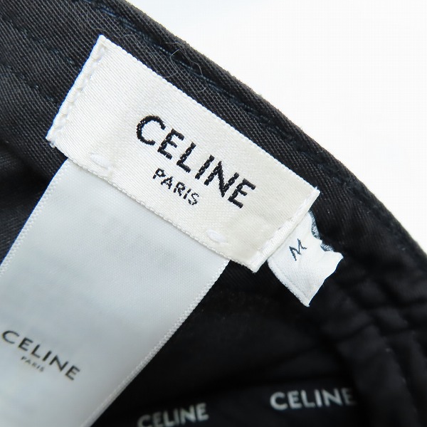 実際に弊社で買取させて頂いたCELINE/セリーヌ ロゴ刺繍 ベースボール キャップ 2AUS9242N/Mの画像 6枚目